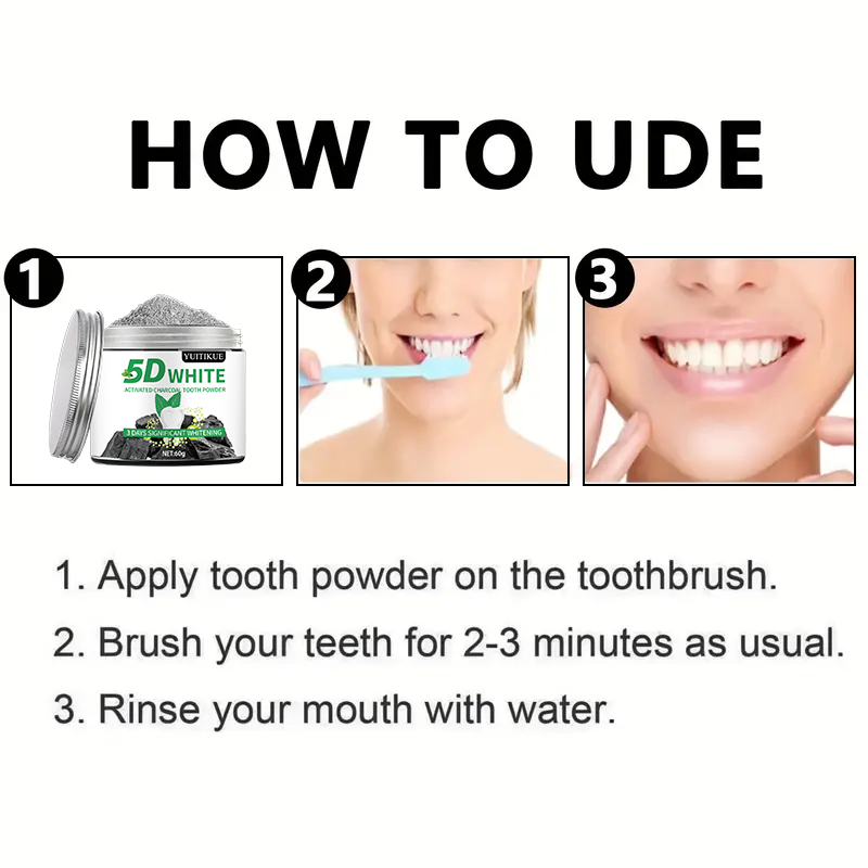 YUlTlKUE 5D White Activated ch - Teeth Whitening Natural recension och pris