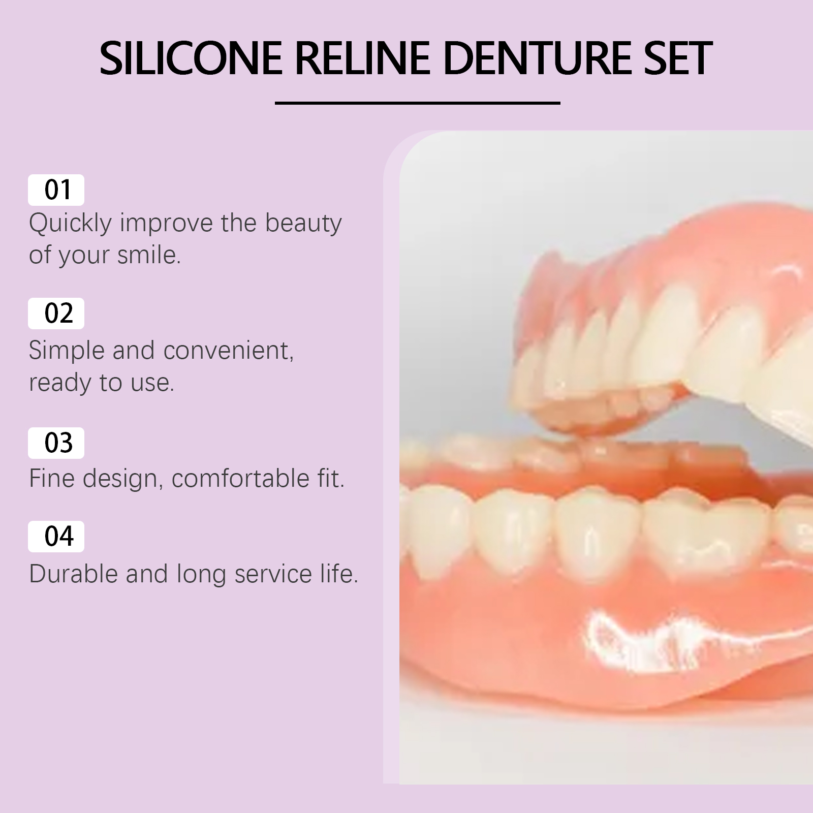 Silicone Denture Set Fit Tempo - Teeth Whitening For Braces recension och pris