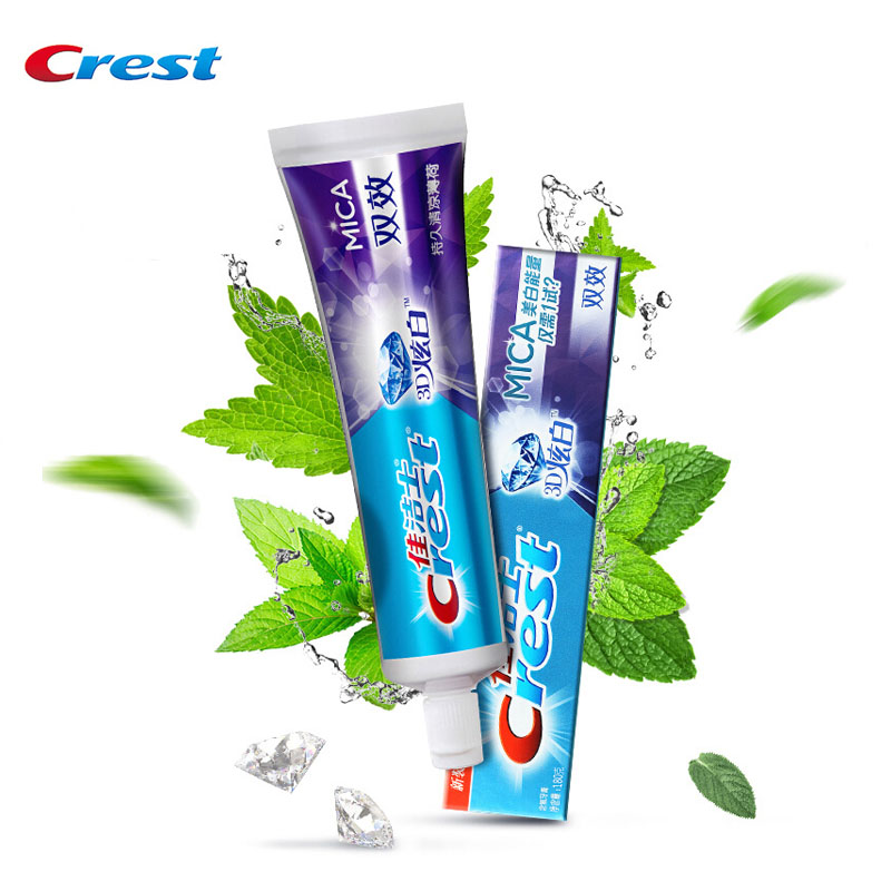 Crest 3D MICA Toothpaste Fluor - Teeth Whitening Natural recension och pris