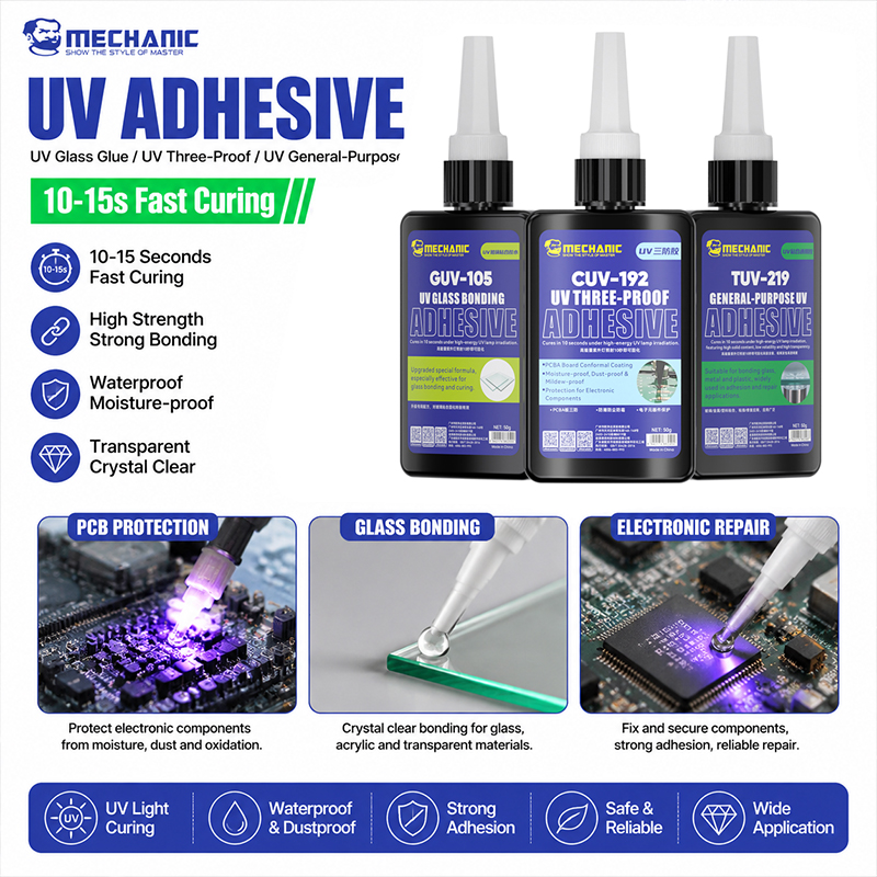 MECHANIC UV Glass Bonding Adhe - Uv Whitening Kit recension och pris