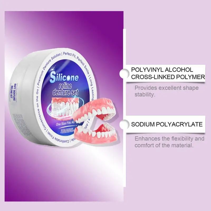 Silicone Denture Set Fit Tempo - Teeth Whitening For Braces recension och pris