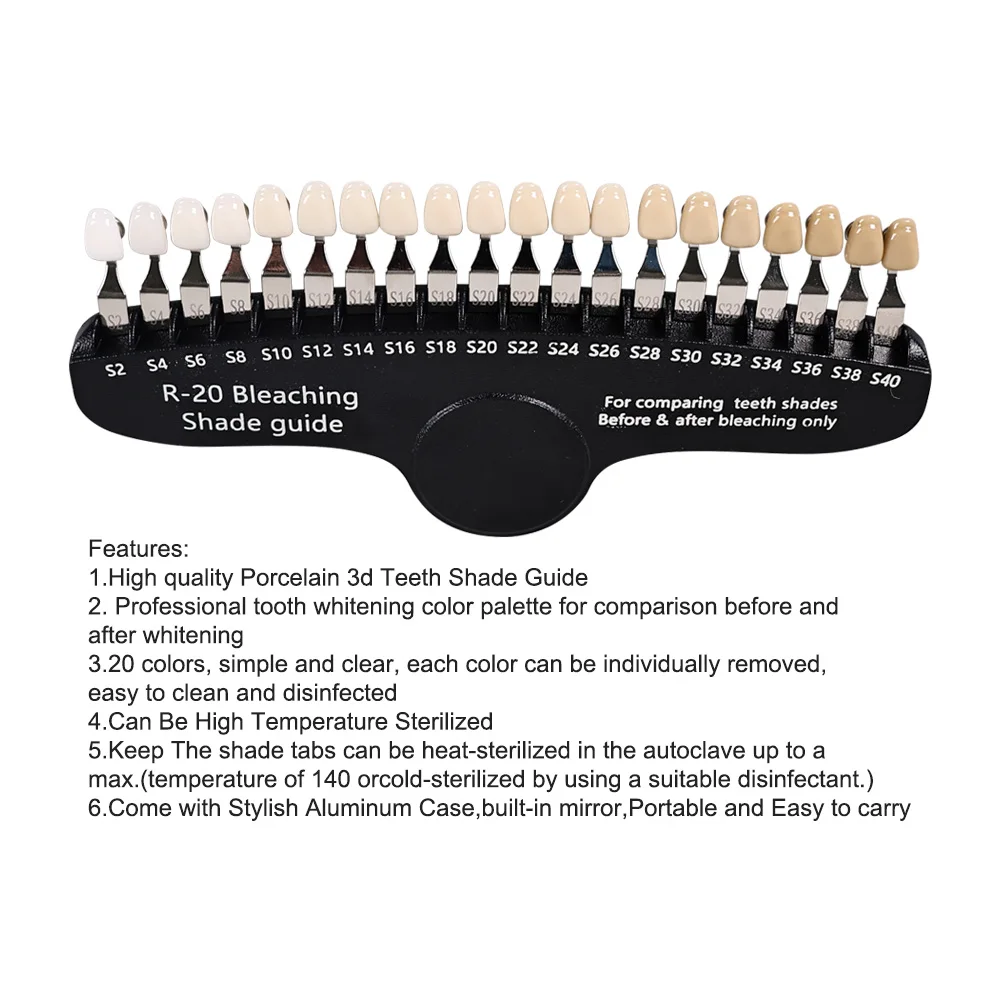 ELIJAH R-20 Bleaching Shade Gu - Teeth Whitening Shade Guide recension och pris