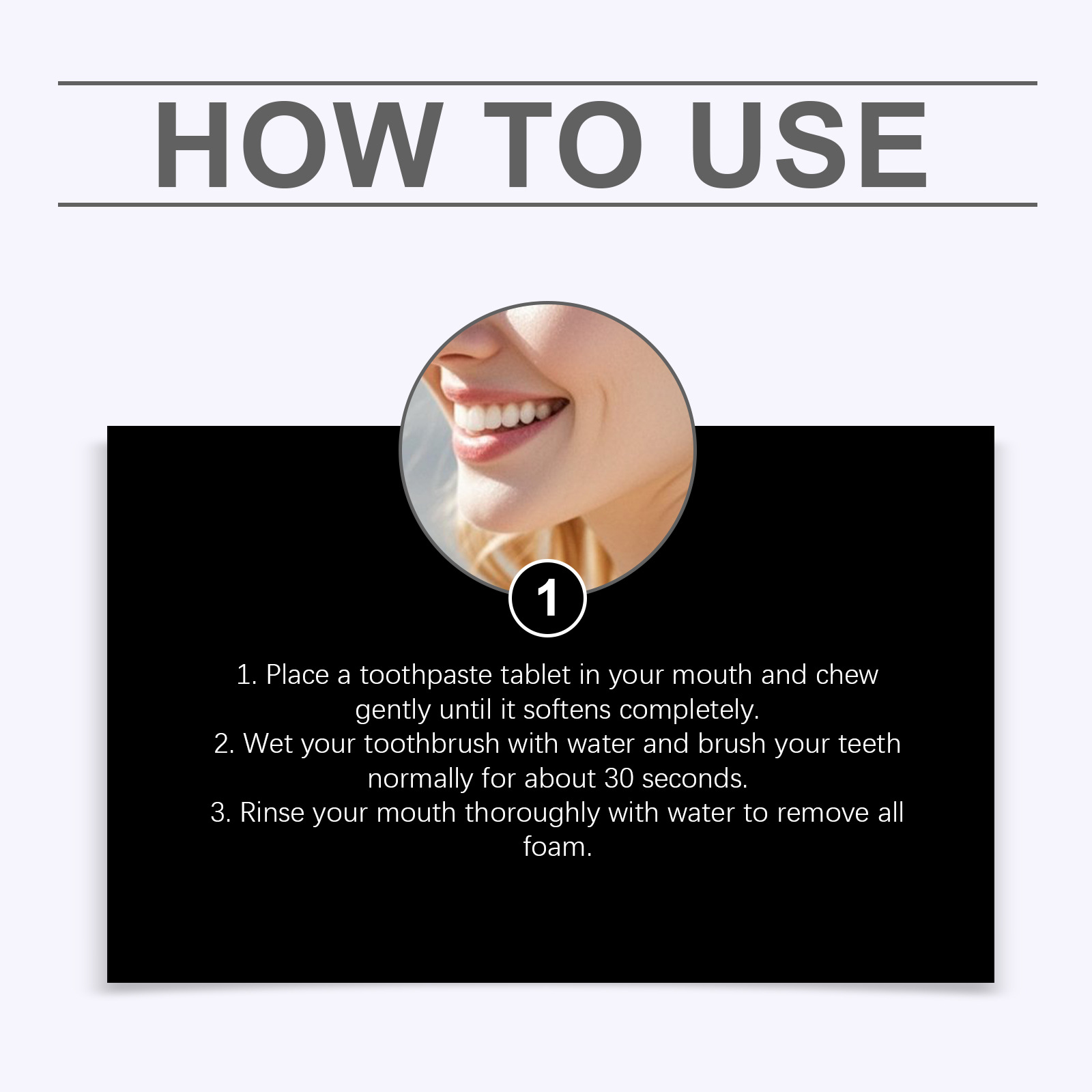 Purple Toothpaste Tablets Non  - Teeth Whitening Natural recension och pris