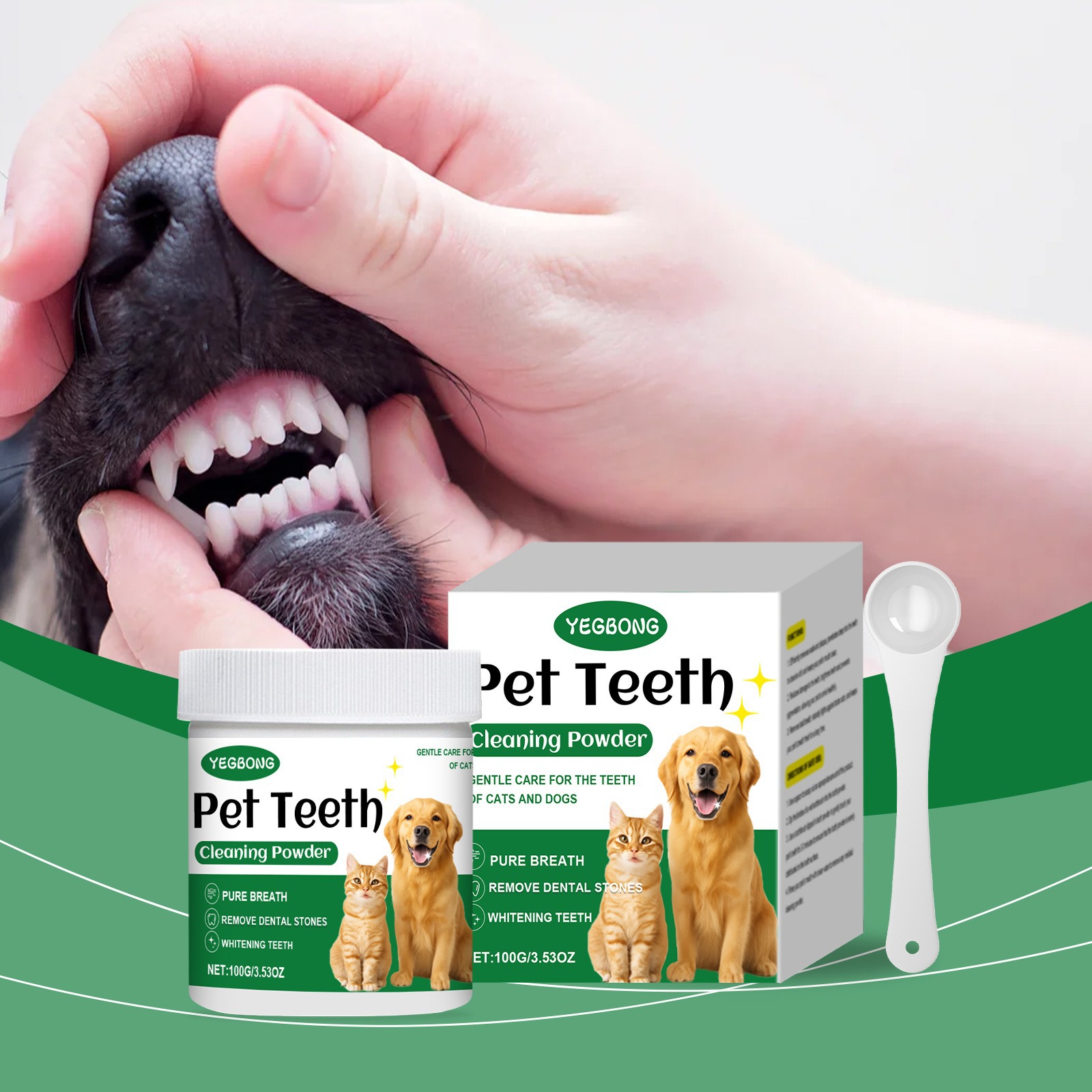 Pet Teeth Cleaning Powder Redu - Teeth Whitening Instant recension och pris