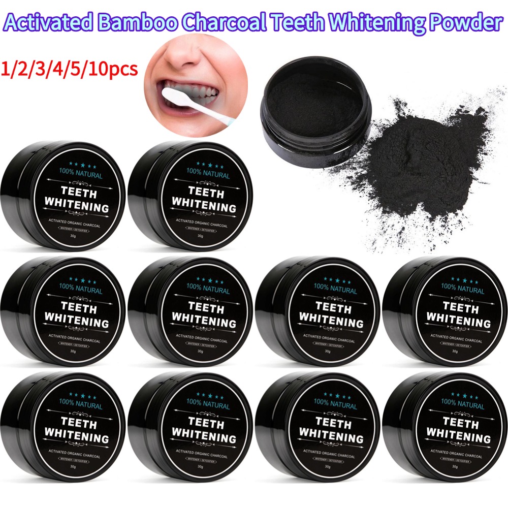 Teeth Whitening Powder Natural - Teeth Whitening Activated Organic Charcoal recension och pris