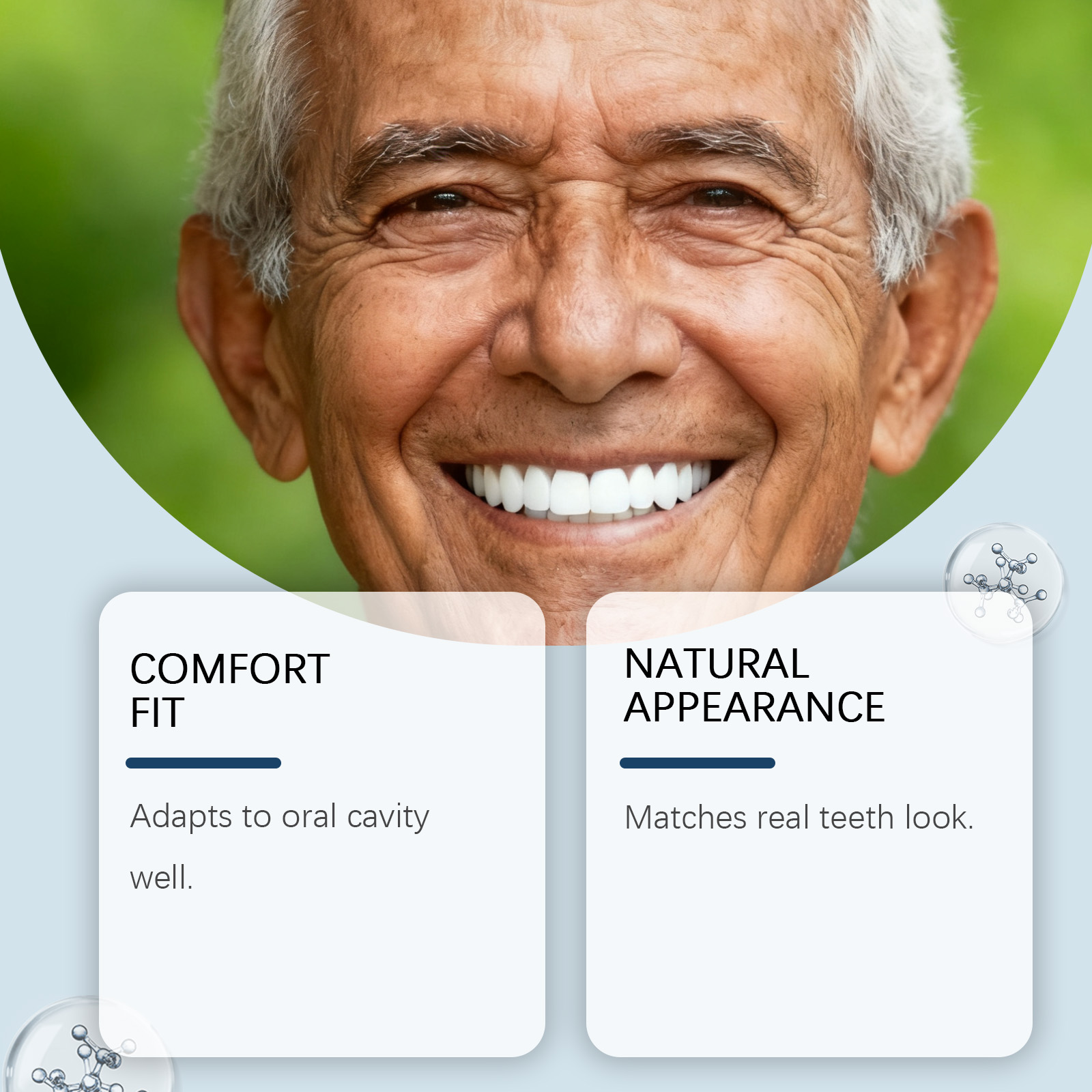 Dentures Full Set Natural Uppe - Teeth Whitening Instant recension och pris