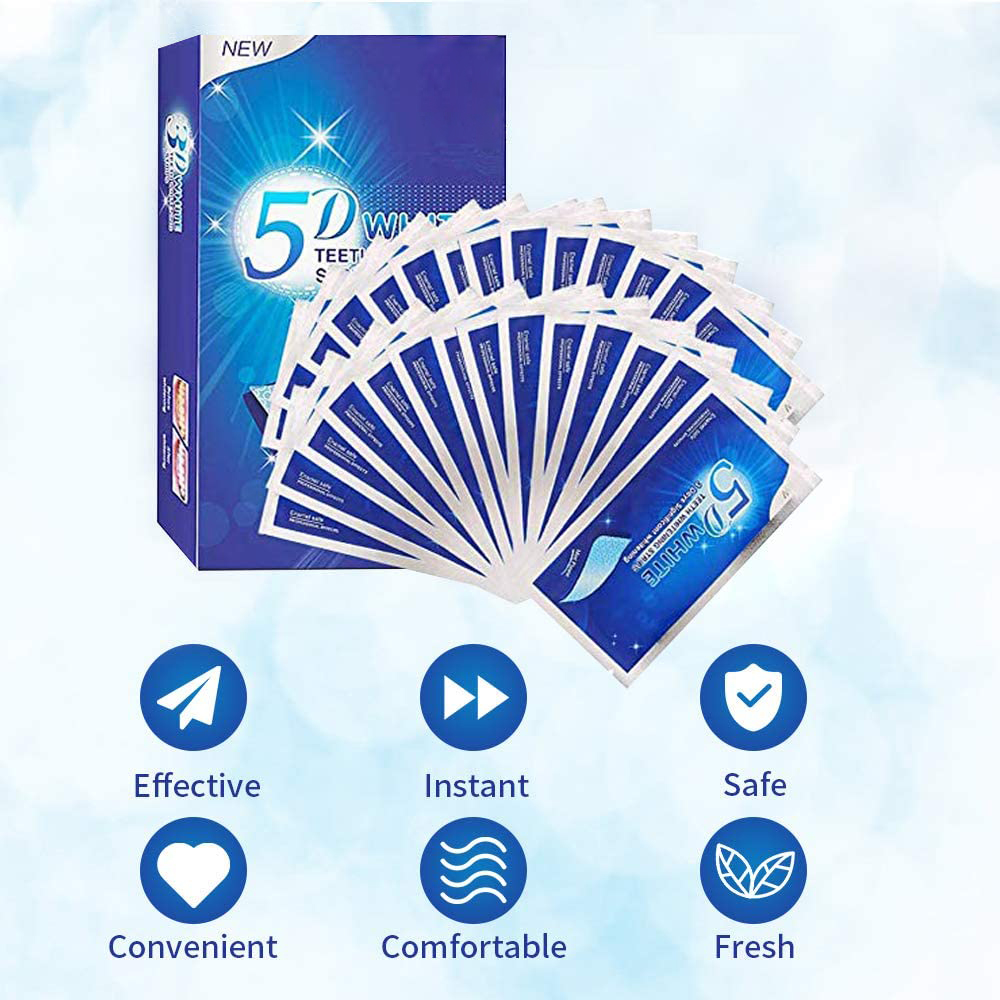 5D White Teeth Whitening Strip - Teeth Whitening Results recension och pris