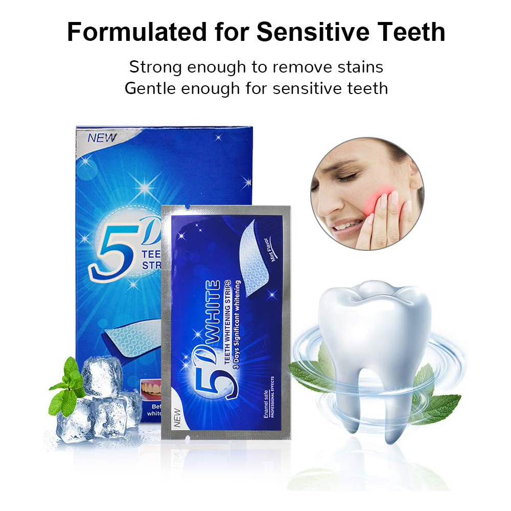 5D White Teeth Whitening Strip - Teeth Whitening Results recension och pris