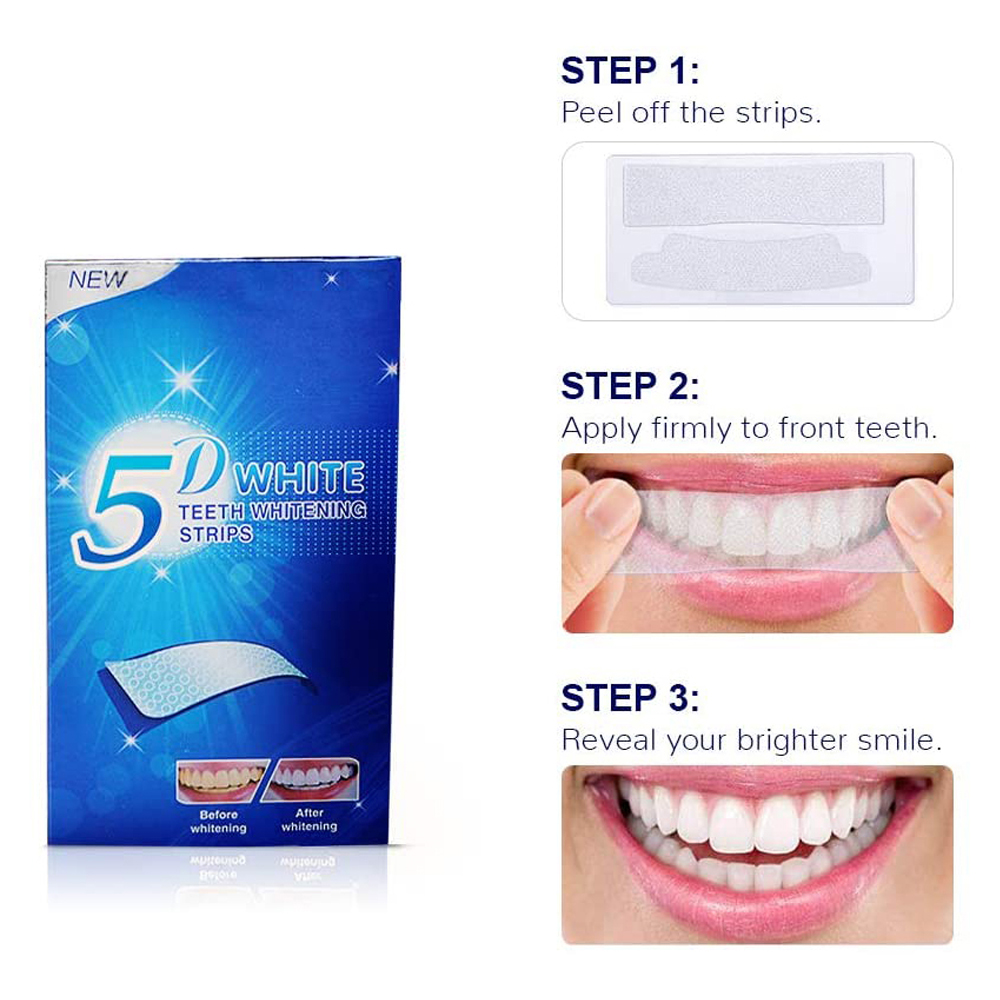 5D White Teeth Whitening Strip - Teeth Whitening Results recension och pris
